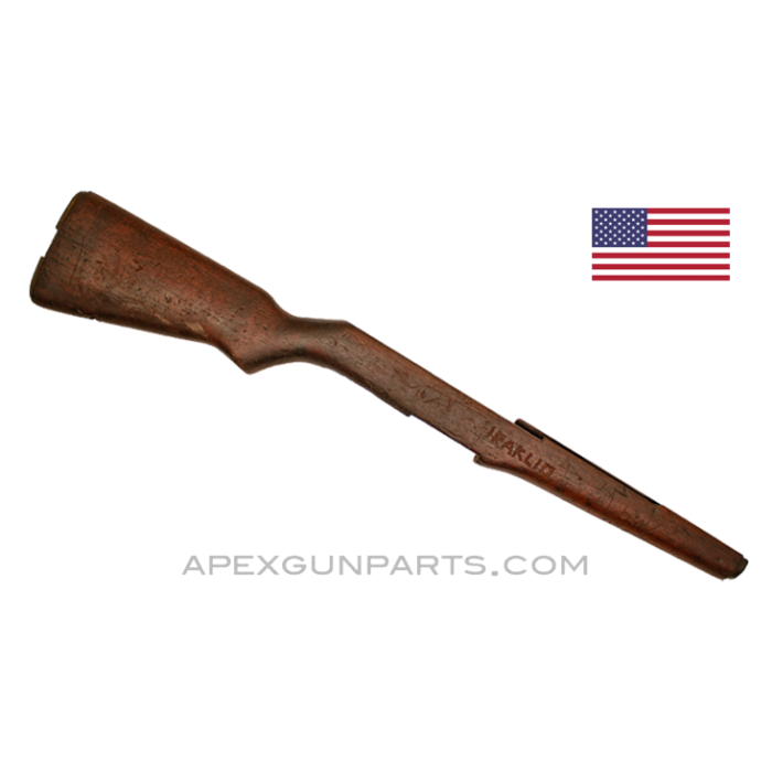 M1 Garand Stock, No Handguard, Walnut, *Fair w/Soldier Art* 