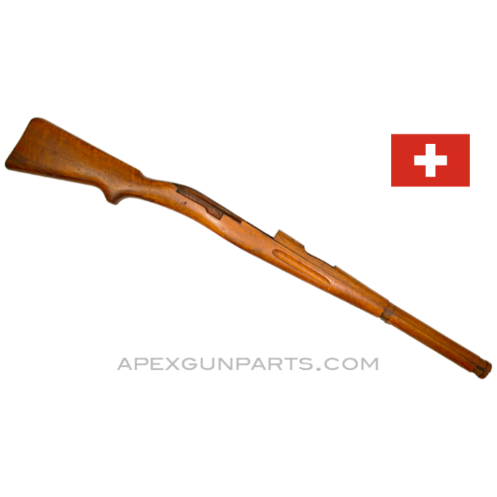 Swiss Schmidt-Rubin K11 Wood Stock, 40.75", with Handguard and Metal Parts, *Good* 