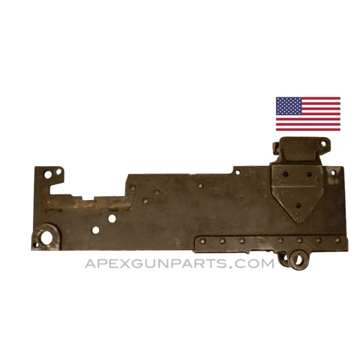 Browning 1919 Left Hand Side Plate (LHSP) with Rear Sight Base & Bottom Plate, 7.62 NATO, *Good / Marred* 