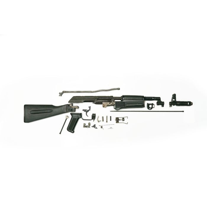  AK-74 Parts Kit, Black Polymer Stock Set, No Rear Sight Block, Hybrid of Bulgarian and Polish, 5.45x39 *Good* ONE-OFF