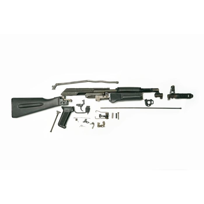 AK-74 Parts Kit, Black Polymer Stock Set, No Rear Sight Block, Hybrid of Bulgarian and Polish, 5.45x39 *Good* ONE-OFF