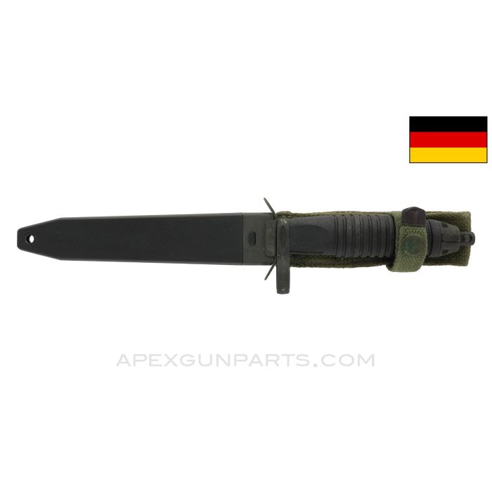 G3 Bayonet & Scabbard, 12 Groove Curved Handle, *NIW*