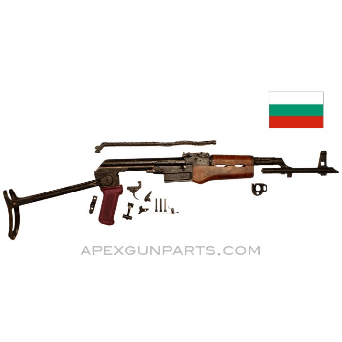 Bulgarian AK-47 Parts Kit, Underfolder Stock, Bakelite Furniture, 7.62X39, *Good* 