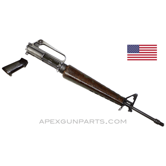 Colt 601 M16 Upper Assembly, 20" Barrel, w/Pistol Grip, Brown, Duckbill Flash Hider, *Very Good*