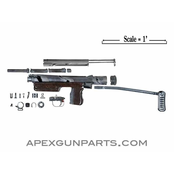 Czech SA. 26 Part Set, Folding Stock, 7.62X25 W/Magazines & Acc.