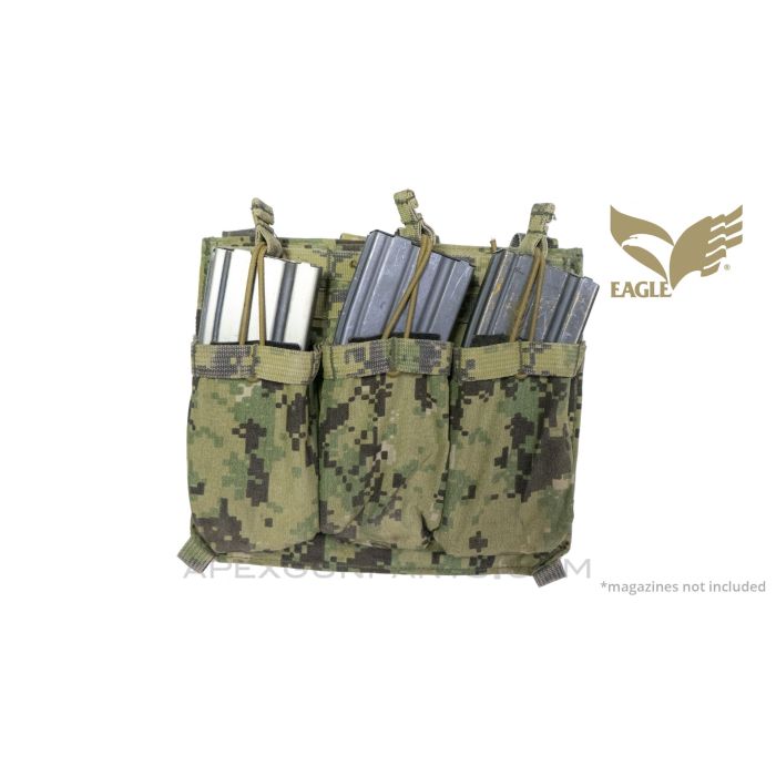 Eagle Industries A0R2 Triple M4 Magazine Pouch Placard, Velcro Backing, No Inserts *Good*