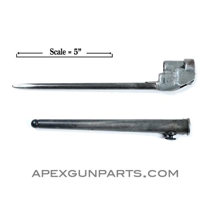 Enfield #4 Fabricated Spike Bayonet W/Scabbard, British