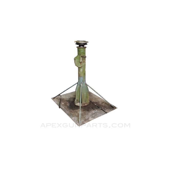 DShK Pedestal Mount w/Base, Crank Adjustable Height, Communist-Bloc Design, Green Paint *Good* 