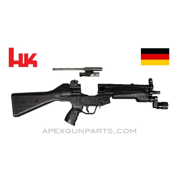 H&K MP5 Parts Kit, 8.5" BBL, 3 Position Lower (S, E, F), Polymer Fixed Stock, TAC Light Forearm w/Pivot, 9mm, *Very Good* 