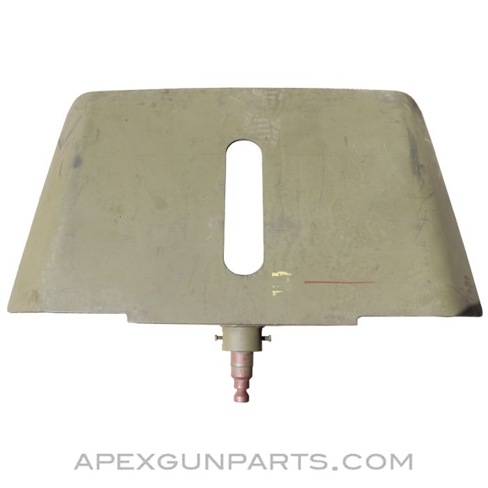 MG Armored Mount, 46.5"x26.5", 1/4" Thick Steel, Vehicle Stem Mount, Green Painted *Good* 