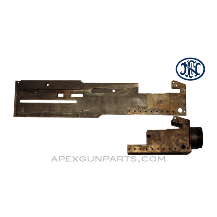 Browning M2 .50 Cal. Left Hand Side Plate and Trunnion, FN Belgium, *Good to Very Good* 