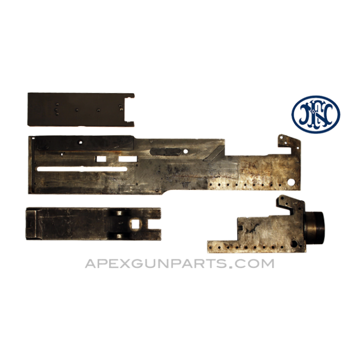 Browning M2 .50 Cal. LHSP, Bottom + Top Plates & Trunnion, Israeli Marked, FN Belgium, *Good to Very Good* 