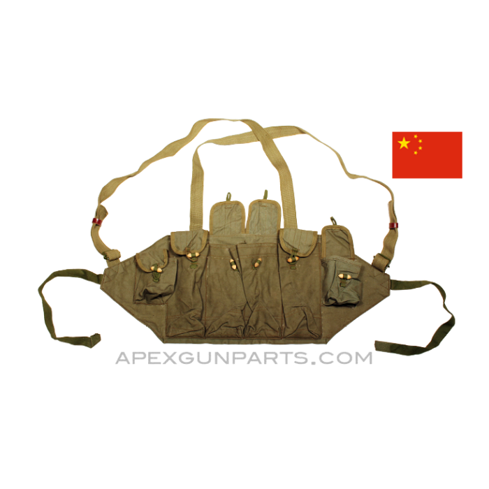 Chinese Type 81 Chest Rig, OD Green Canvas, *Good to Very Good* 