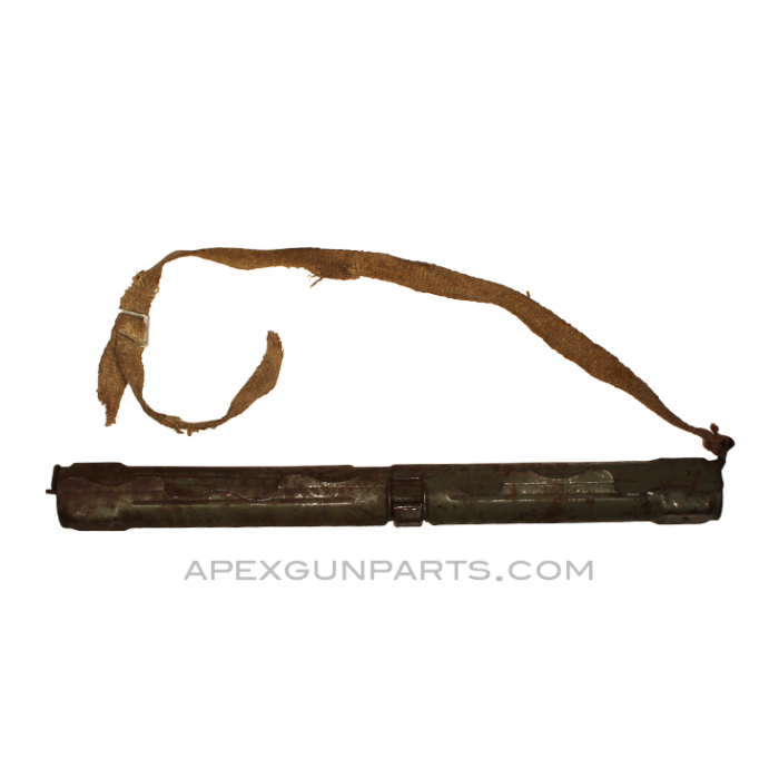 MG-42 / M53 Barrel Carrier, Steel w/Strap, Green Painted, *Poor*, Sold *As Is*