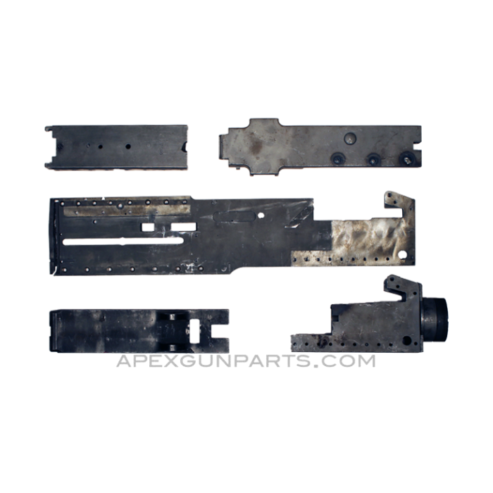 Display Gun Browning M2 .50 Cal. Left Hand Side Plate, Trunnion, Top Cover, Top & Bottom Plates, Stripped, Sold *As Is*