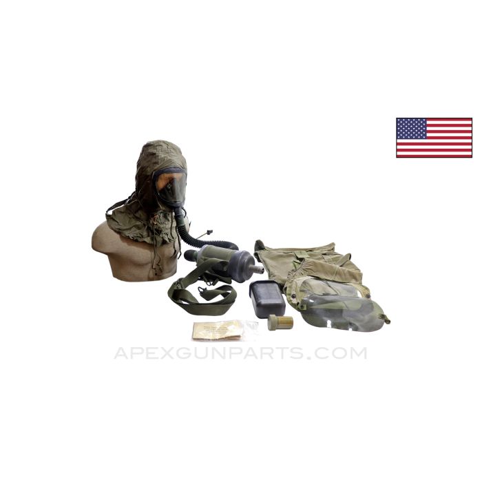 M25A1 Tanker Gas Mask w/Carry Bag and Accessories *Very Good* 