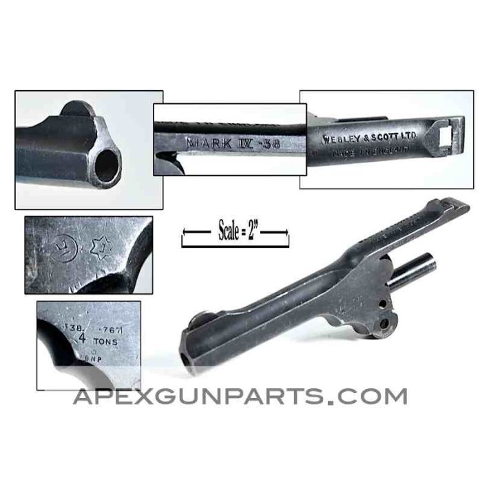 Webley MKIV Barrel, 4 inch .38 S&W Caliber, Israeli Marked