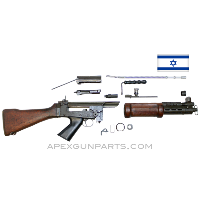 Israeli FAL Light Rifle Parts Kit, Wood Stock, 7.62X51 NATO, *Fair* 
