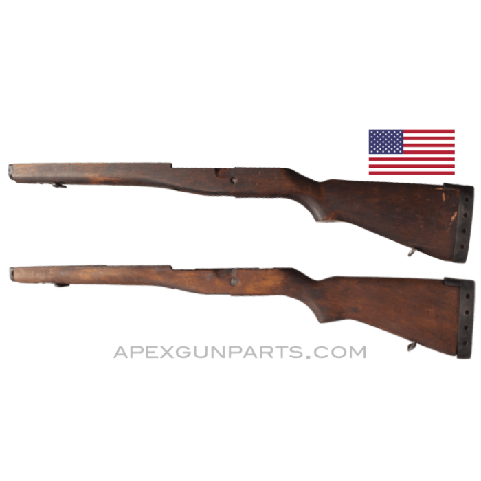M14 Stock, 33.5", Wood, Refinished Brown, USGI, *Good* 