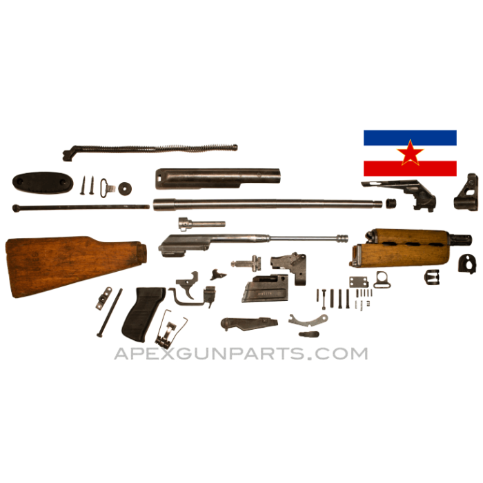 Yugoslavian M70B Milled Fixed Stock Parts Set, 7.62x39, w/*NEW* U.S. Barrel, *Good* 
