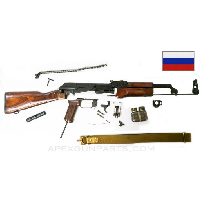 Russian AKM Parts Kit, Cast Gas Block, Replacement Front Trunnion, 7.62x39 *Excellent* ONE-OFF