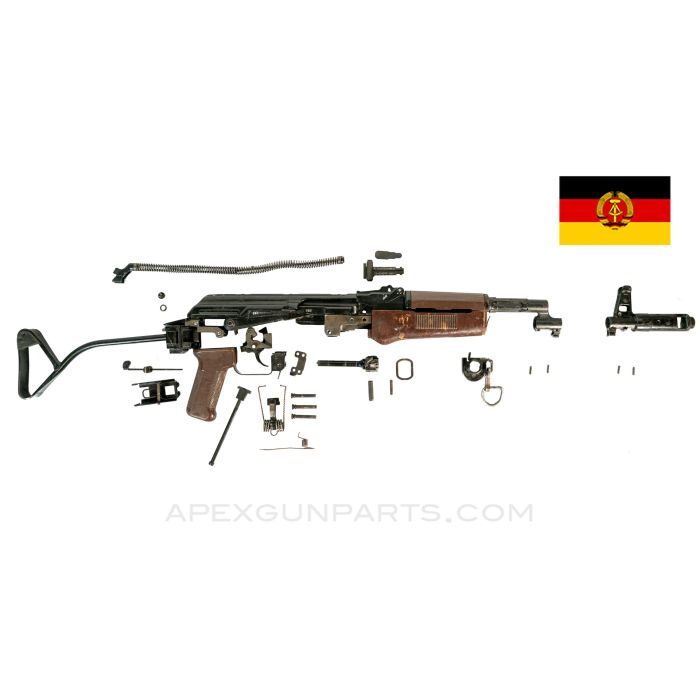 East German AK-74 Mpi-AKS-74n Side Folder Parts Kit, Plastic Furniture, Matching, No Side Rail, 5.45x39 *Very Good* ONE-OFF