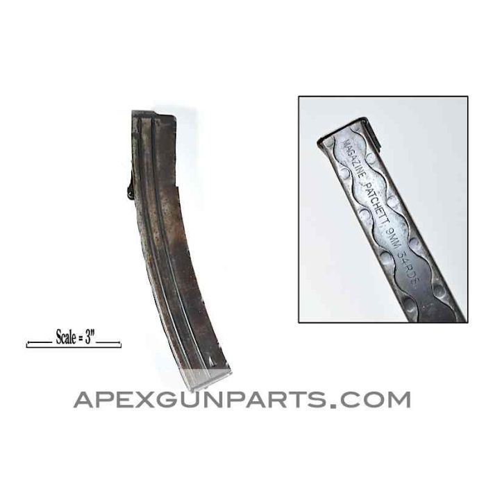 Patchett 34rd Magazine, 9MM *Good*