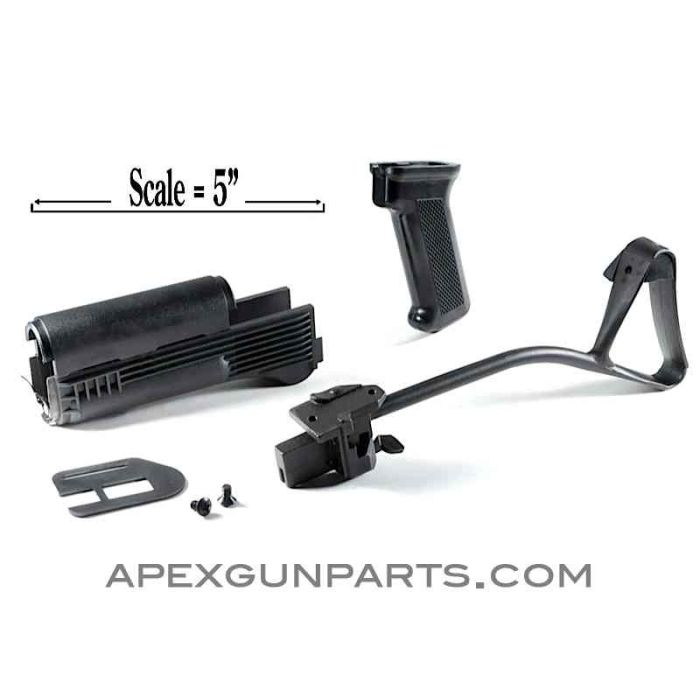 AK Sidefolding Stock Set W/Handguards & Grip, NEW, Polish