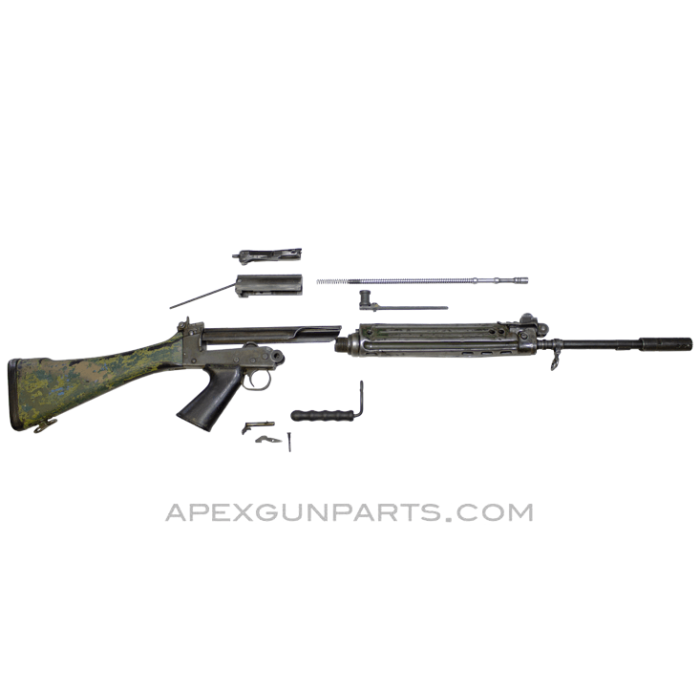 Rhodesian FAL Rifle Parts Kit, Original 21" Barrel, Painted Polymer Stock, 7.62X51 NATO, *Good* 