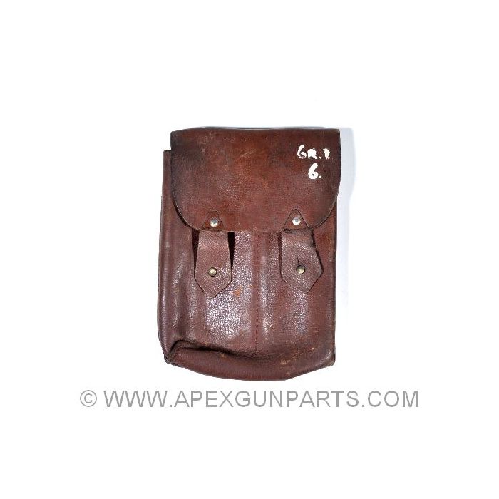 Romanian AK47 Four Magazine Divided Leather Pouch, Brown