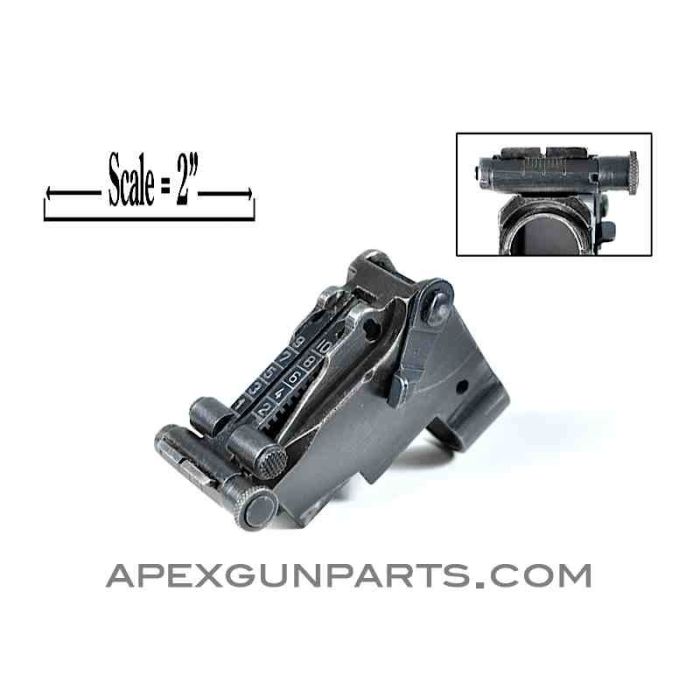 Romanian RPK Rear Sight Block Assembly W/Leaf
