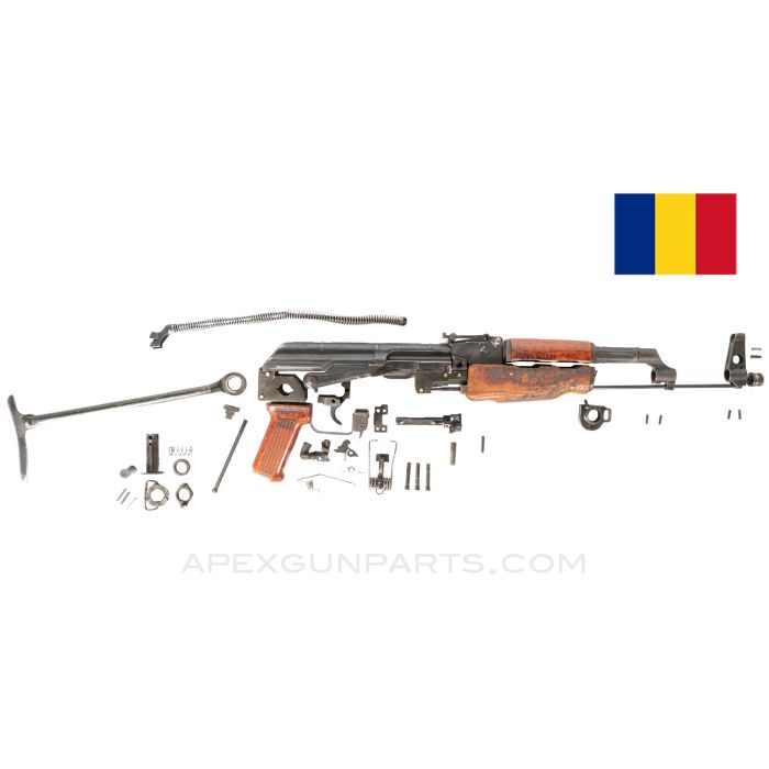 Romanian M65 AK-47 Under Folder Parts Kit, Matching Numbers, Wood Foregrip, 7.62x39 *Good* 
