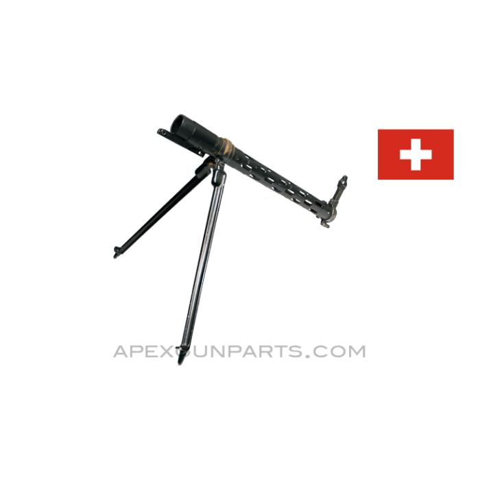 Swiss Stgw 57 Barrel Shroud With Front Sight and Bipod *Good* 