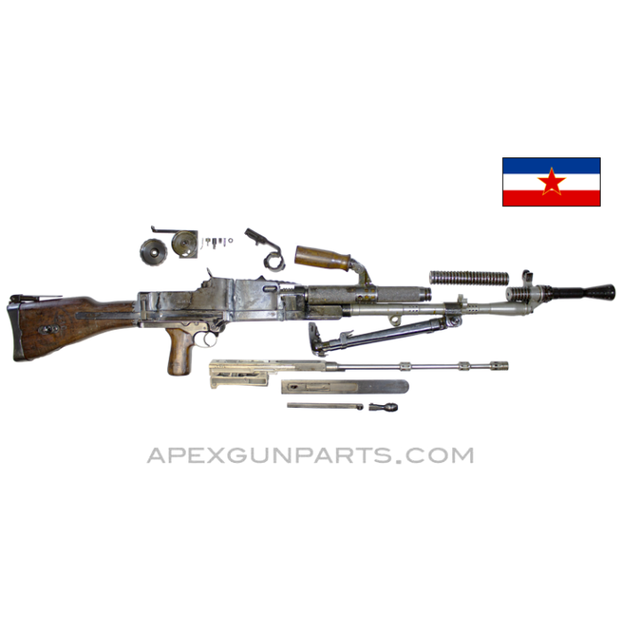 Yugoslavian Manufactured ZB30 Parts Set With Demilled Receiver & Barrel, Partially Matching, 7.9x57mm, *Good*