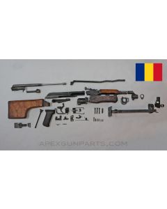 Romanian RPK Parts Kit w/Bipod, Club Stock, Wood Furniture, Non Matching, 7.62X39 *Good* 