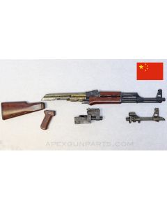 Chinese Type 56 AK Parts Kit, w/ Original Populated CL Barrel, Composite Furniture, No Internal Parts, 7.62x39 *Good* 