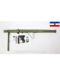 M57 Anti-Tank Grenade Launcher Parts Kit w/Bipod, No Optic Mount, Demilled, 44mm, Yugoslavian *Good* 
