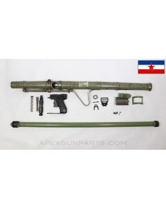 M57 Anti-Tank Grenade Launcher Parts Kit, Complete w/Bipod and Cleaning Rod, Demilled, 44mm, Yugoslavian *Good* 