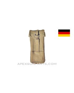 MP5 / MP2 UZI Magazine Pouch, 9mm, Green Canvas, West German, *Good*