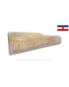 Yugoslavian M70 AK47 Butt Stock, Elmwood, has Water Spots / Stained, No Parts Fitted *Unused*