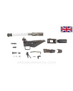 STEN MK 2 Parts Kit w/ MK 5 Barrel Nut, No Stock, 9MM Luger *Good* 