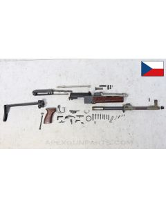 Czech VZ-58-V Side Folder Parts Kit ,15.5 Inch Populated Barrel, Stripped Upper Handguard, Mixed Finish, 7.62x39 *Good*