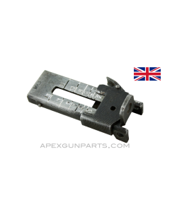 Enfield #4 MK 3 Rear Sight Leaf, With Slider, Late Style Stamped, *Good*
