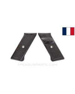 French MAT-49 Pistol Grip Set, Brown Plastic *Good*