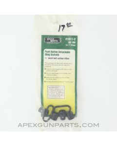 Uncle Mike's Push Button Detachable Sling Swivels, For 1" Slings, Bolt Action, 1011-2 *NEW*