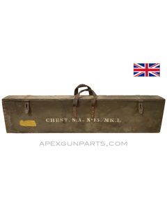 Enfield #4 MK1(T) Sniper Chest #15 MK 1, Green Painted Wood *Good* 