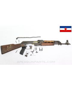 Yugoslavian M64 Fixed Stock Parts Set with Original Populated Barrel, Matching, 7.62x39 *Good*