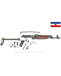 Yugoslavian M64 Underfolder Parts Kit w/Populated Barrel in Front Receiver Section, 7.62x39 *Good* 