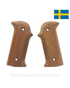 Swedish M1937 BAR Pistol Grip Halves, L & R, Wood *Very Good*