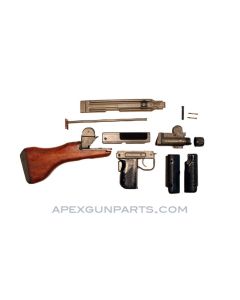 UZI Parts Kit w/Wooden Stock, Includes Front Trunnion, 9mm Luger *Very Good*